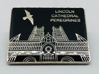 Image 1 of Lincoln Cathedral Peregrine Pin Badge