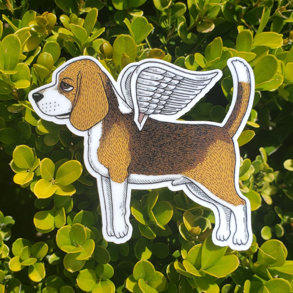 Flying Beagle 3" Vinyl Sticker