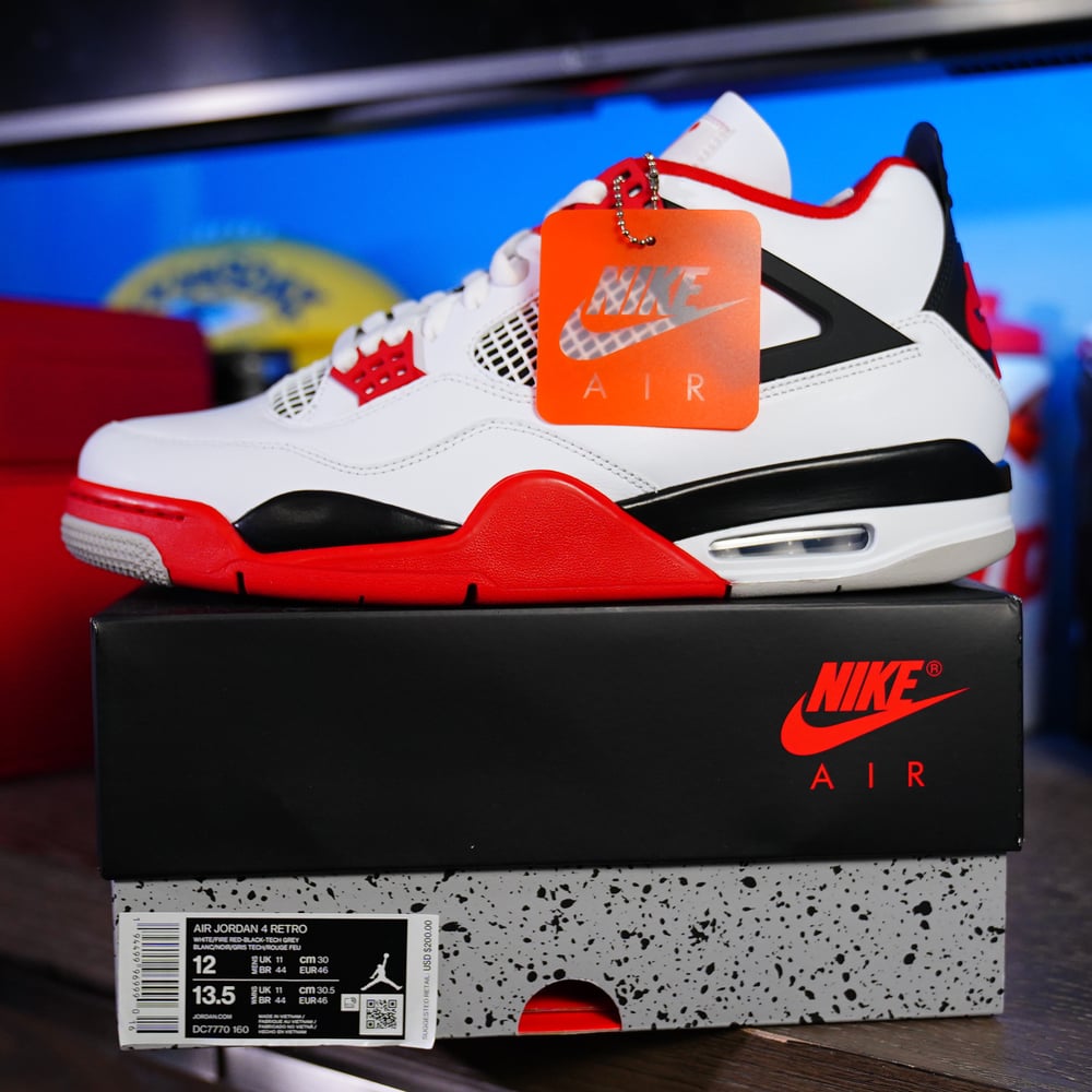 Image of Jordan 4 Retro Fire Red