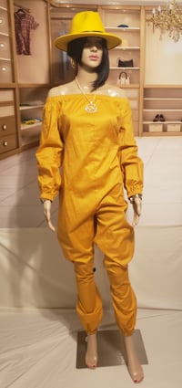 Image 3 of The Golden Girl off the shoulder jumpsuit 