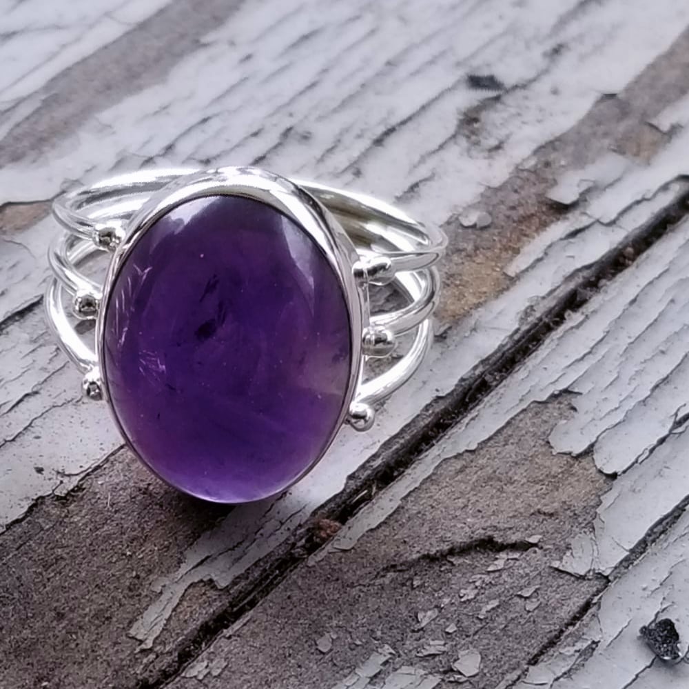 Image of Mystic - Amethyst Rings in Sterling Silver