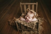 Caramel Fuzzy Bear Bonnet 