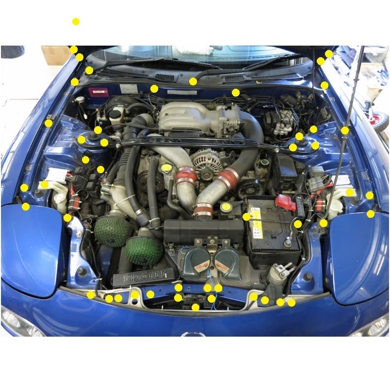 Mazda RX-7 FD / FD3S - TiBurnt Elite Engine Bay Kit | TiBurnt