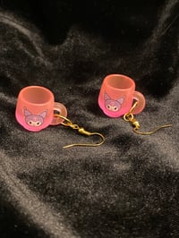 Image 2 of Kuromi Mug Earrings