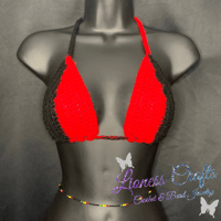 Image 1 of Custom Two Tone String Bikini Top