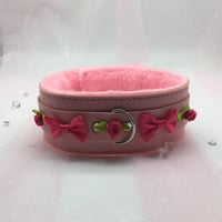 Pink Bows/Flowered Collar 