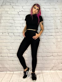 Image 1 of All Black Super Buttery Leggings with Pockets