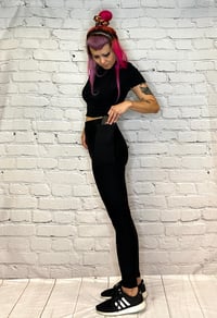 Image 2 of All Black Super Buttery Leggings with Pockets
