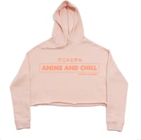 Image 1 of (W) Anime And Chill Cropped Hoodie 