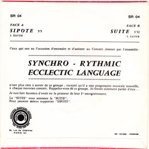 Synchro Rythmic Ecclectic Language - Sipote / Suite (Songs Records - 1972)