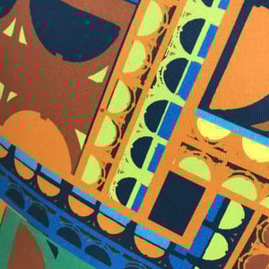 Image of  'City Blue Geo' cushion