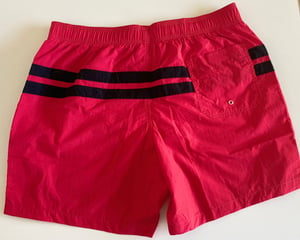 Image of RED AND BLACK STRIPE KEARVE SHORTS