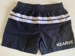 Image of BLACK AND WHITE STRIPE KEARVE SHORTS