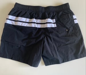 Image of BLACK AND WHITE STRIPE KEARVE SHORTS