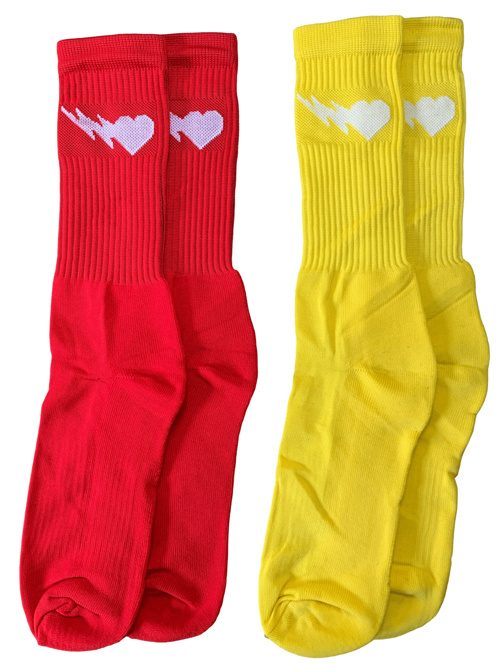 RED AND YELLOW LOGO CREW SOCKS 2-PACK