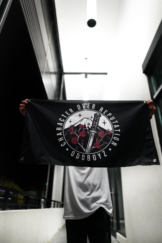 Character Over Reputation Garage Banner