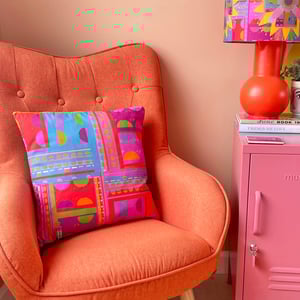 Image of  'City Pink Geo' Cushion
