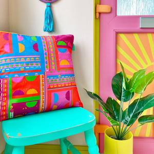 Image of  'City Pink Geo' Cushion