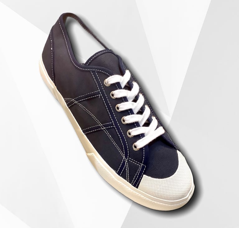 ALLX x Quarter416 Italian army trainer shoes navy made in Romania