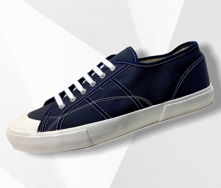 ALLX x Quarter416 Italian army trainer shoes navy made in Romania Image 2