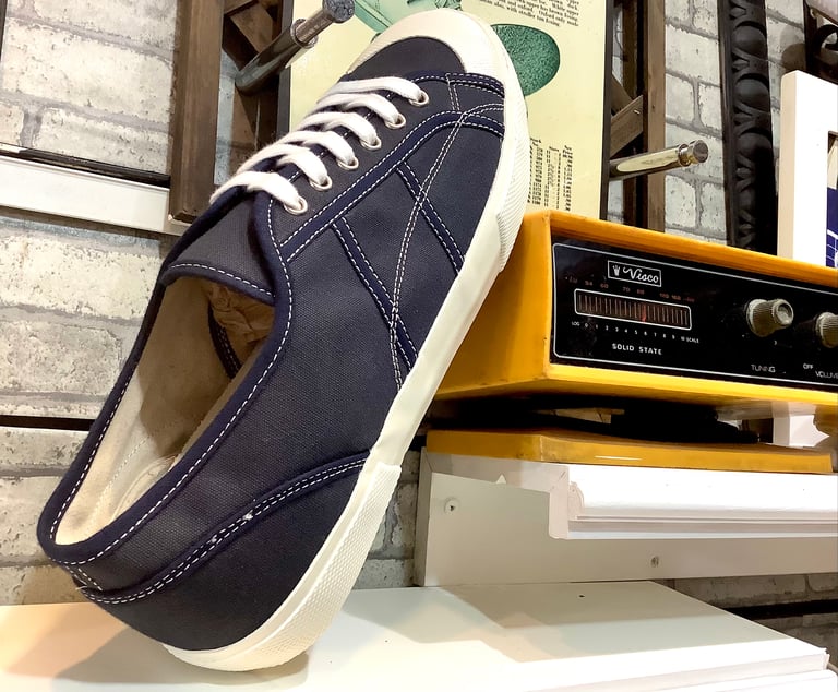 ALLX x Quarter416 Italian army trainer shoes navy made in Romania Image 4