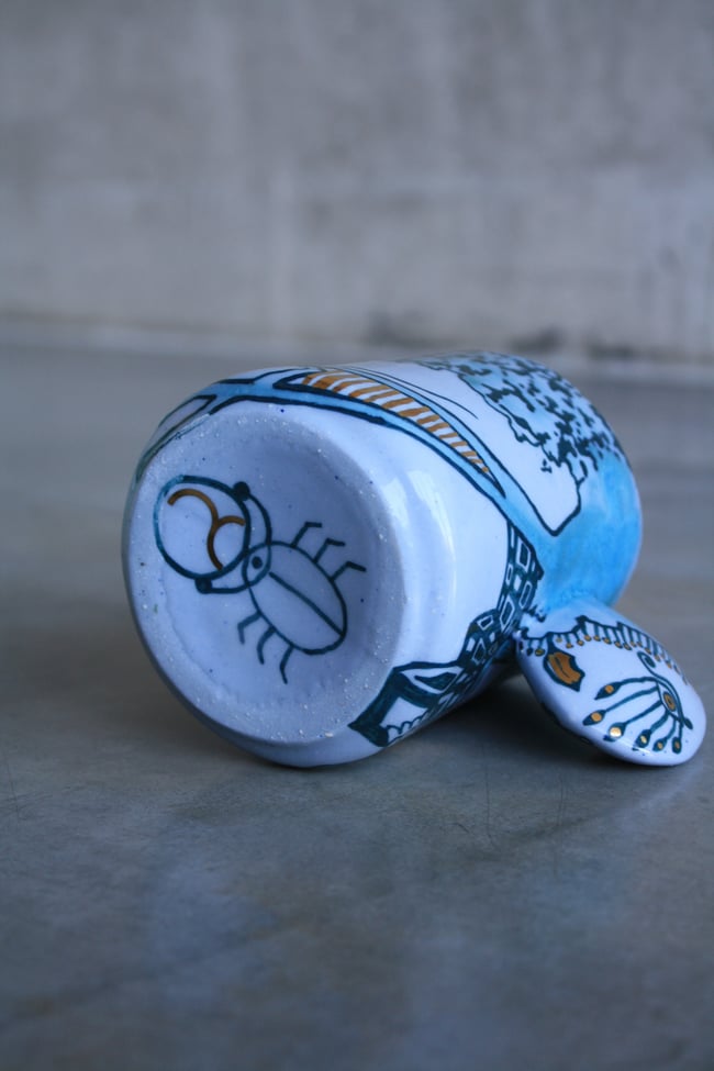 Hand painted porcelain mug 20