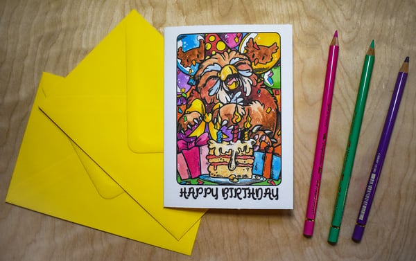 Image of Owlbear Birthday Party - Card