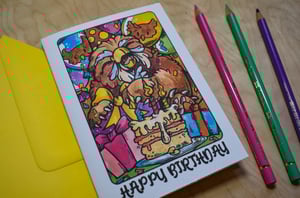 Image of Owlbear Birthday Party - Card
