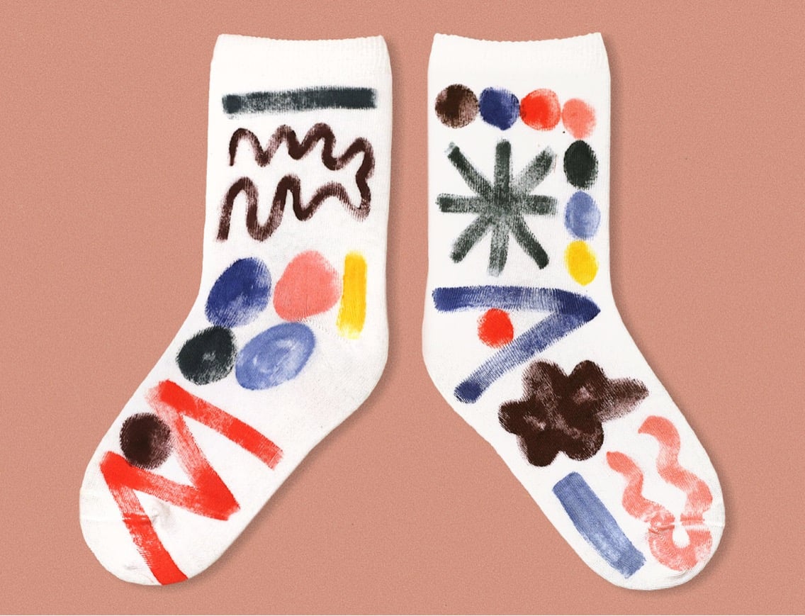 Image of COLOR PAINTED SOCKS