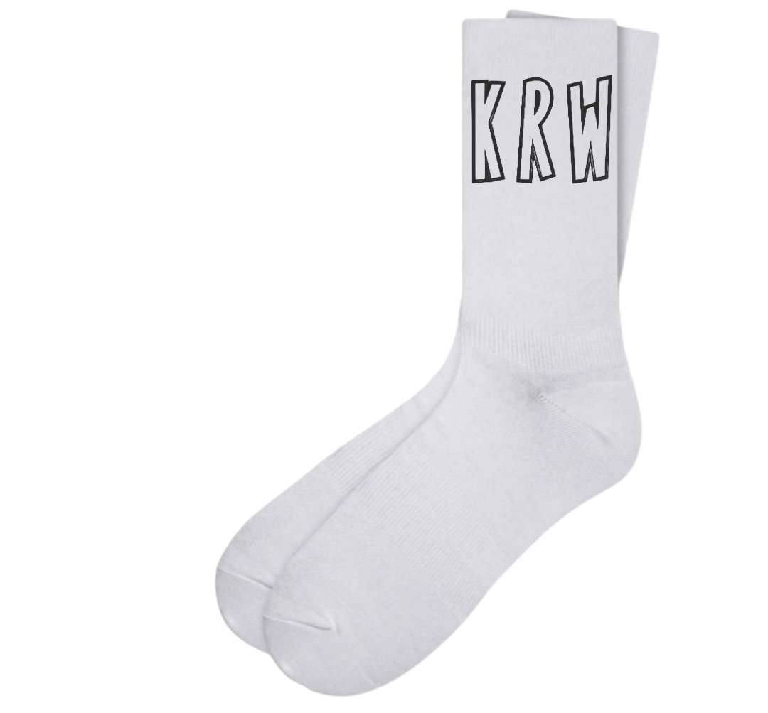 Etavirp Logo Socks. (White × Royal) 最新入荷 メンズ | venerable.law