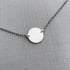 Tiny Silver Lace Circle Necklace Image 5