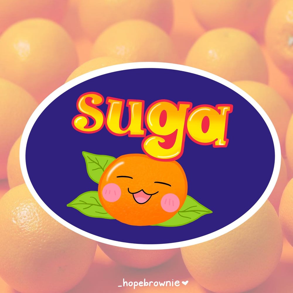 Image of suga cutie sticker! 
