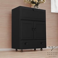 Image 1 of Stunning Black Ercol drinks cabinet/ Bureau desk 