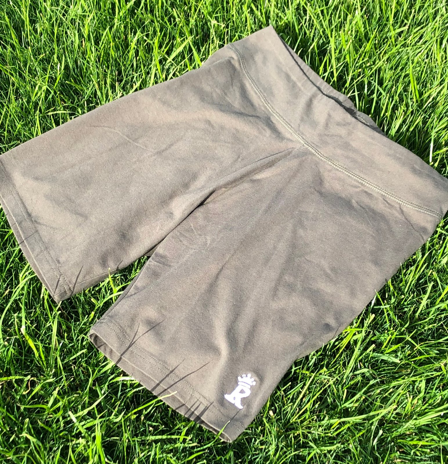 olive green biker shorts