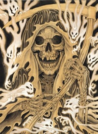 Image 1 of Print “Ghost reaper” purple or yellow 50x70 cm