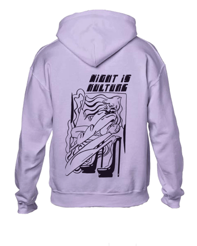 Image of Orchid sweat-shirt 'Night is Kulture'