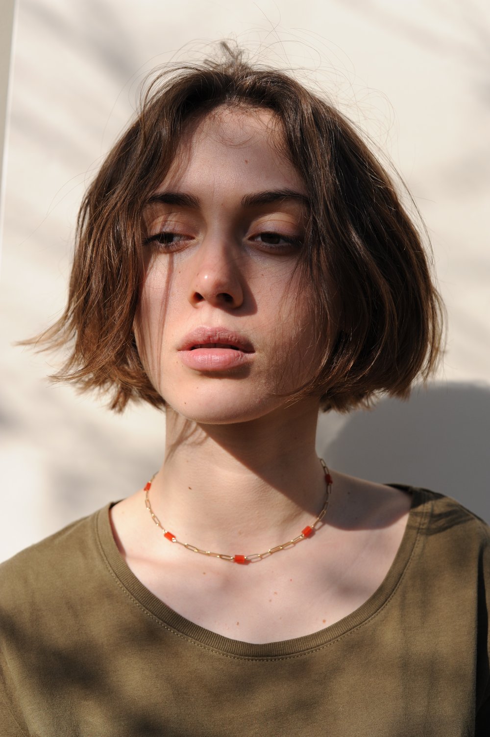 Image of Collier Meluna onyx orange