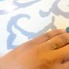 Sterling open heart wire ring