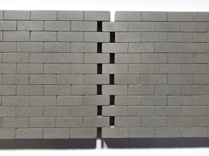 Image of double interlocking walls - 41cm wide x 12cm high