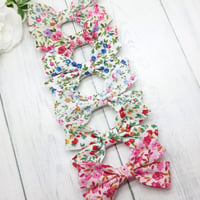 Image 1 of Floral Cotton Bows 