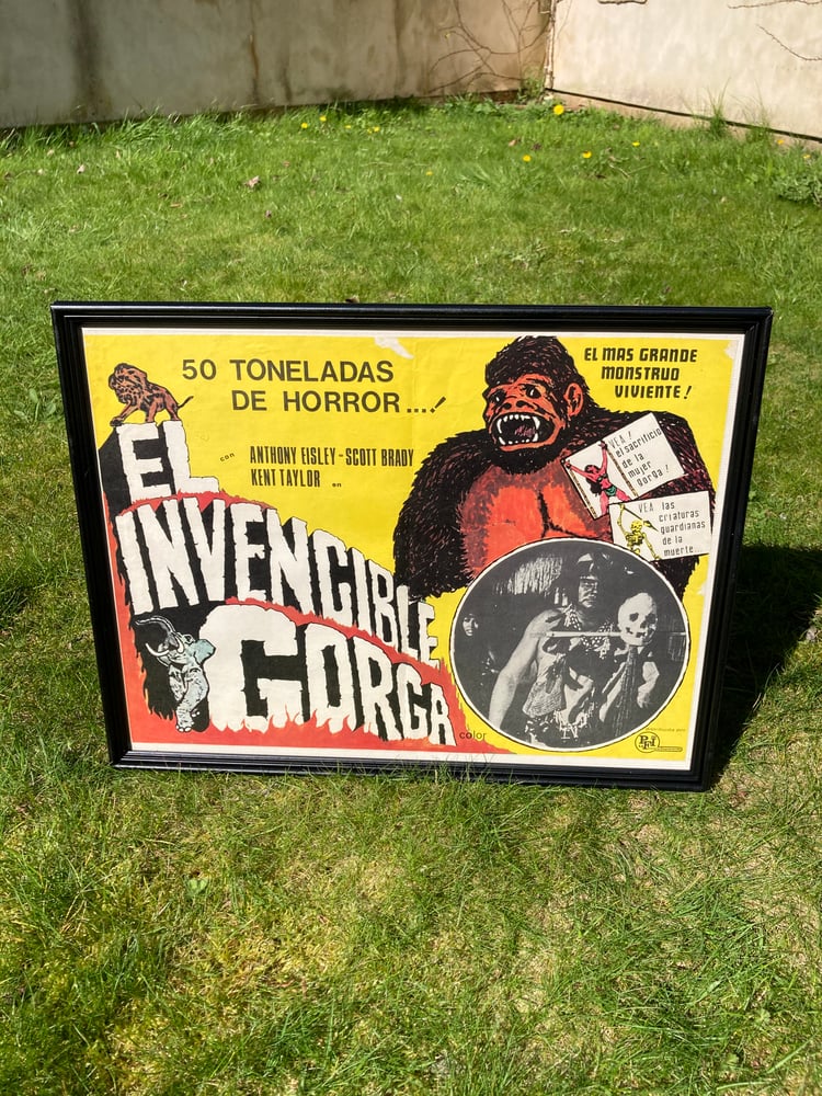 Image of El Invencible Gorga vintage Mexican poster