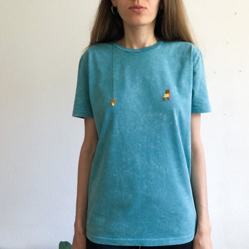 Image of Sunny nips t-shirt no.4 // hand embroidered organic cotton t-shirt, available in ALL sizes