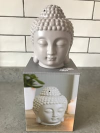 Small Grey Buddha Head Oil Burner