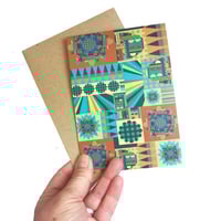 Image 2 of City Bloom Blue Greeting Cards