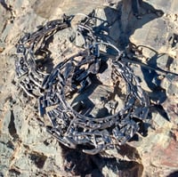 Image 2 of 2 1/2" bronze 'kharybdis'  hoop earrings