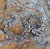 2 1/2" bronze 'kharybdis'  hoop earrings