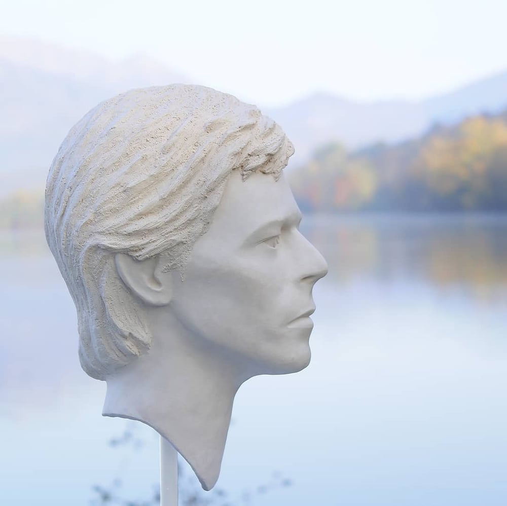 'Heroes' in White Clay (Full Head Sculpture)