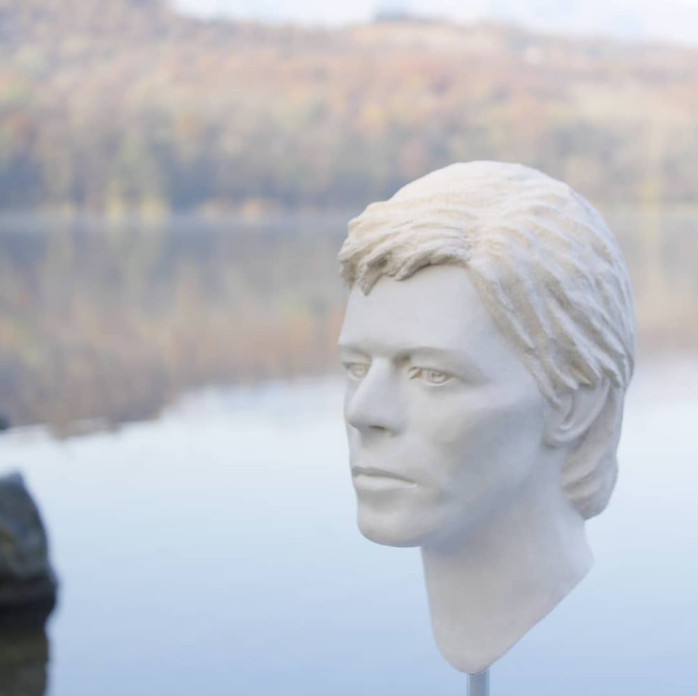 'Heroes' in White Clay (Full Head Sculpture)