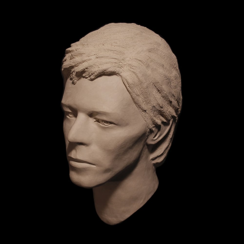'Heroes' in White Clay (Full Head Sculpture)