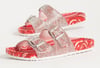 "Bandie" red bandana sparkly slides